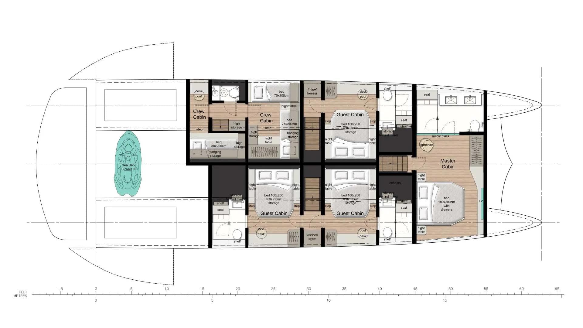 Ultima 66 Sunreef layout