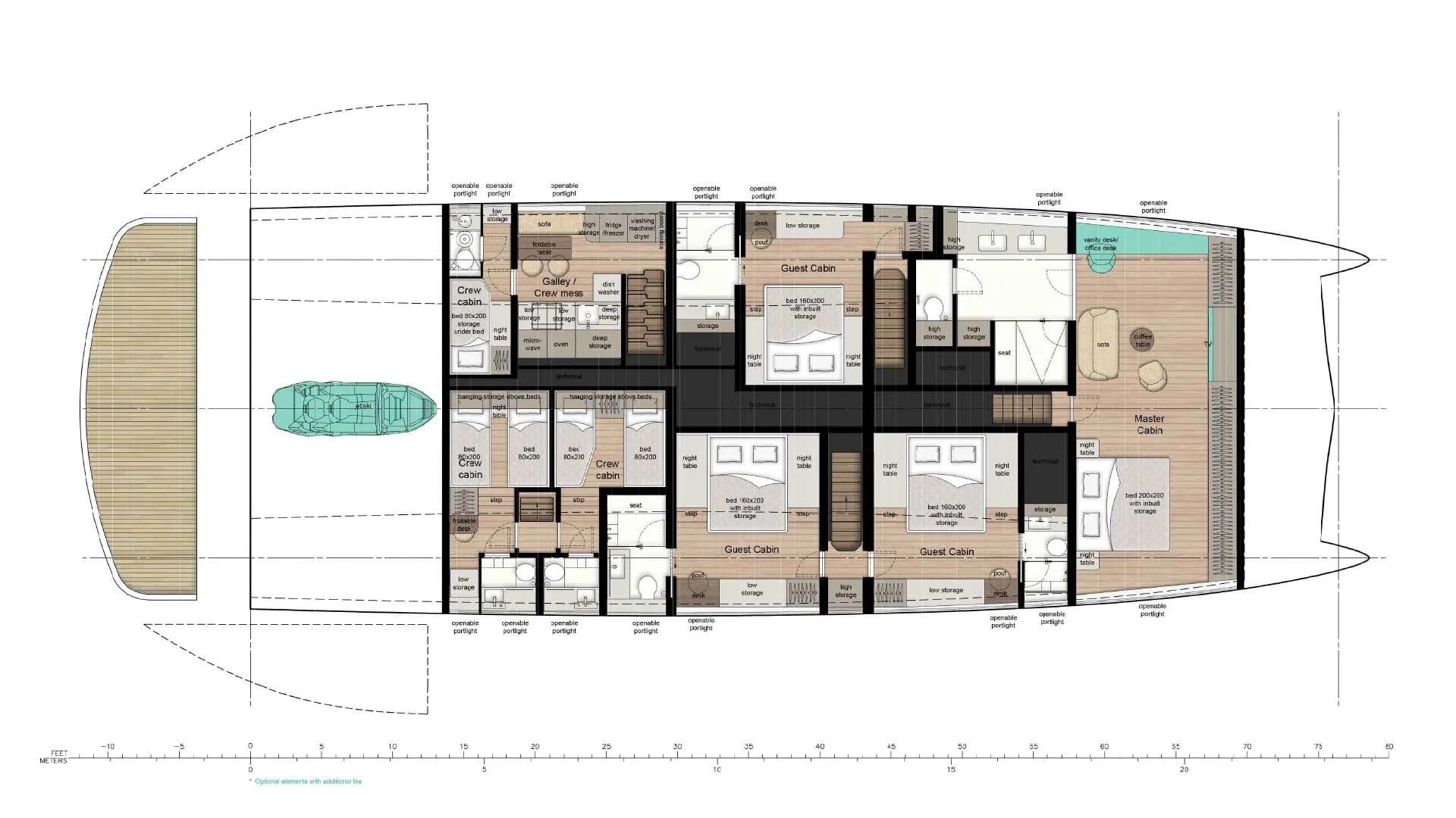 Sunreef 88 Ultima layout
