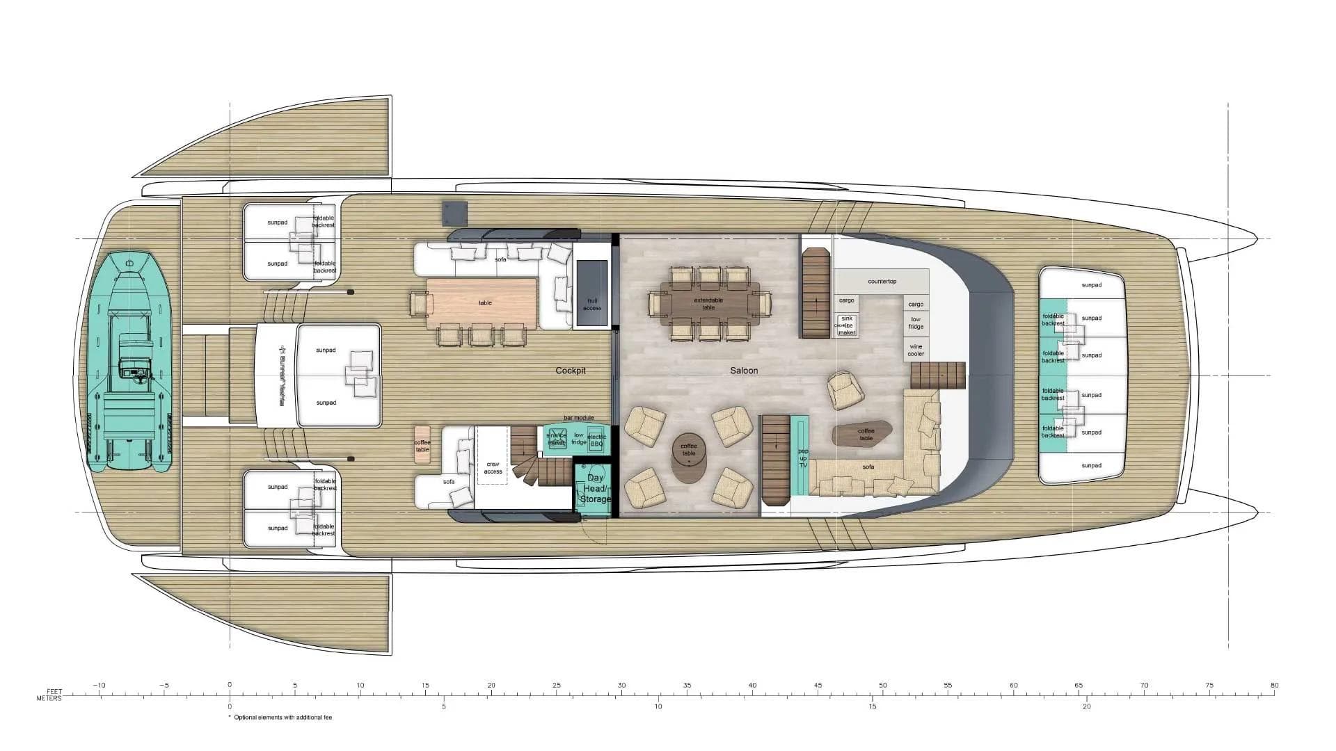 Sunreef Ultima 88 feet layout