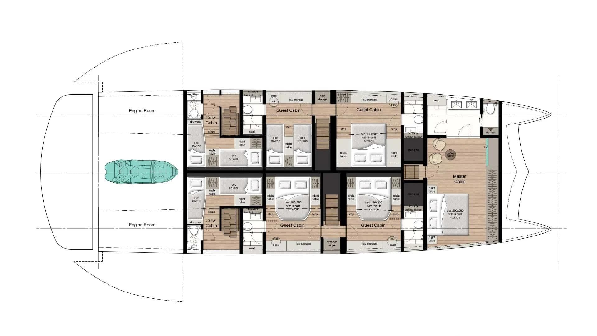 Sunreef Ultima 77 layout