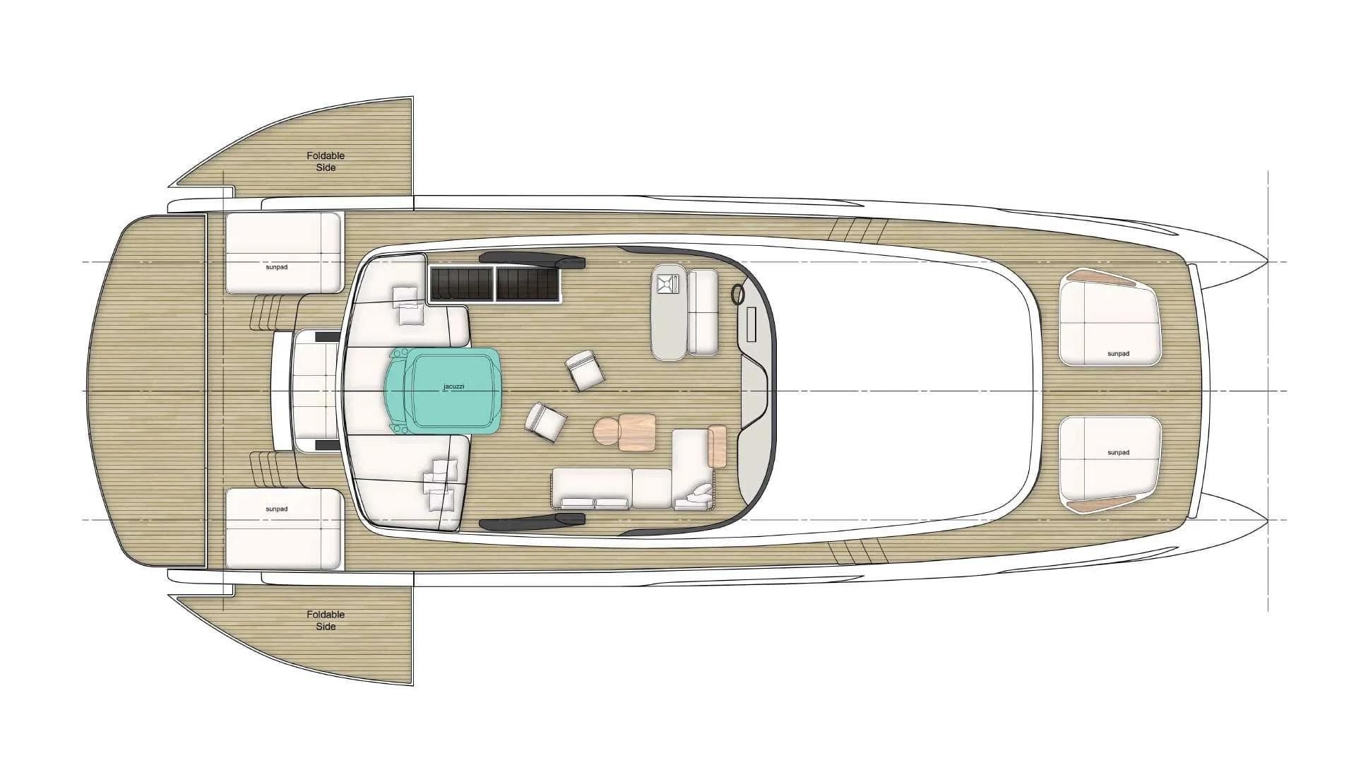 Ultima Sunreef 77 feet layout